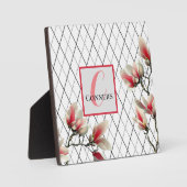 Monogramed tablet Plaque met Easel Fotoplaat (Voorkant)