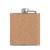 Monogramed Tan Ostrich Leather Check Flask Heupfles (Achterkant)