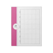 Monogramed Weekly Planner 40 pg 11 x 8,5 Notitieblok (Linkerzijde)