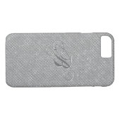 Monogramed White Diamonds Glitter Case-Mate iPhone Case (Achterkant (Horizontaal))
