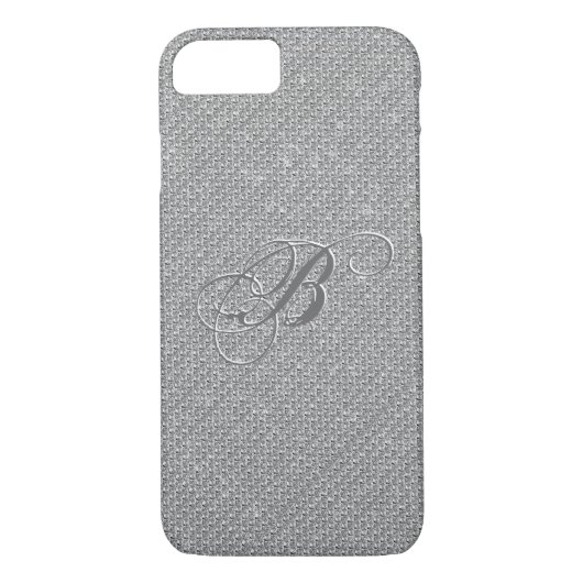 Monogramed White Diamonds Glitter Case-Mate iPhone Case (Achterkant)