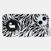Monogramed Zebra Print Case-Mate iPhone Case (Achterkant (horizontaal))