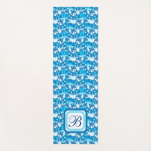 Monogramed Zomer Palm Bomen Yoga Mat (Voorkant)