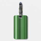 Monogramgroene strepen bagagelabel (Achterkant verticaal)