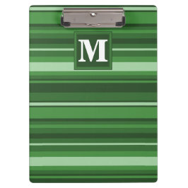 Monogramgroene strepen klembord