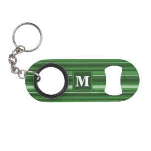 Monogramgroene strepen mini flessenopener