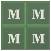 Monogramgroene strepen stof (Close Up)