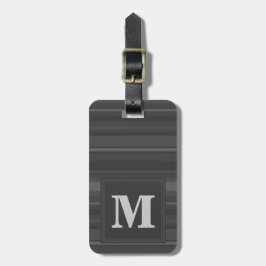 Monogramhoutskool strepen bagagelabel
