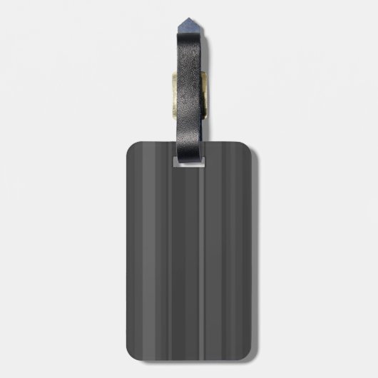 Monogramhoutskool strepen bagagelabel (Achterkant verticaal)