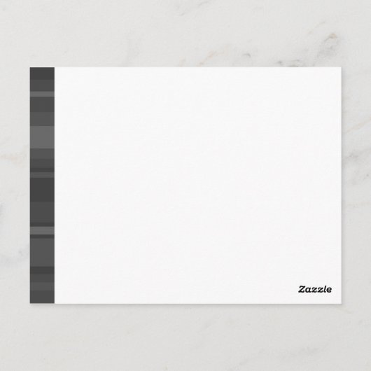 Monogramhoutskool strepen briefkaart (Achterkant)