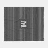 Monogramhoutskool strepen fleece deken (Voorkant (Horizontaal))