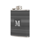 Monogramhoutskool strepen heupfles (Links)