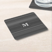 Monogramhoutskool strepen kartonnen onderzetters (Schuin)