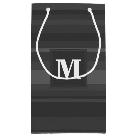 Monogramhoutskool strepen klein cadeauzakje (Achterkant)