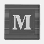 Monogramhoutskool strepen magneet (Voorkant)