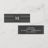 Monogramhoutskool strepen mini visitekaartje (Voorkant / Achterkant)