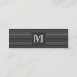 Monogramhoutskool strepen mini visitekaartje