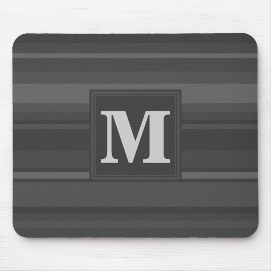 Monogramhoutskool strepen muismat (Voorkant)