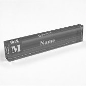 Monogramhoutskool strepen naambordje