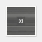 Monogramhoutskool strepen servetten (Voorkant)