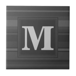 Monogramhoutskool strepen tegeltje