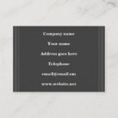 Monogramhoutskool strepen visitekaartje (Achterkant)