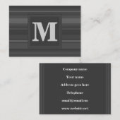 Monogramhoutskool strepen visitekaartje (Voorkant / Achterkant)