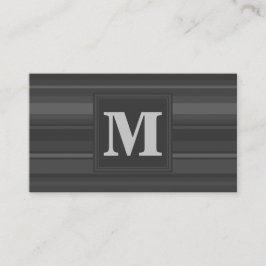 Monogramhoutskool strepen visitekaartje