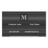 Monogramhoutskool strepen visitekaartje magneet (Voorkant)