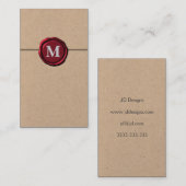 Monogramkaarten Visitekaartje (Voorkant / Achterkant)