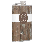 Monogramkolf van bitterhout heupfles (Rechts)