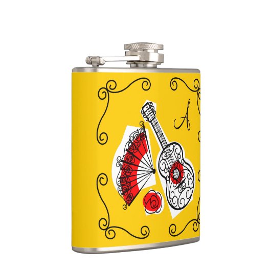 Monogramkolf voor Spaanse Souvenirs Heupfles (Rechts)