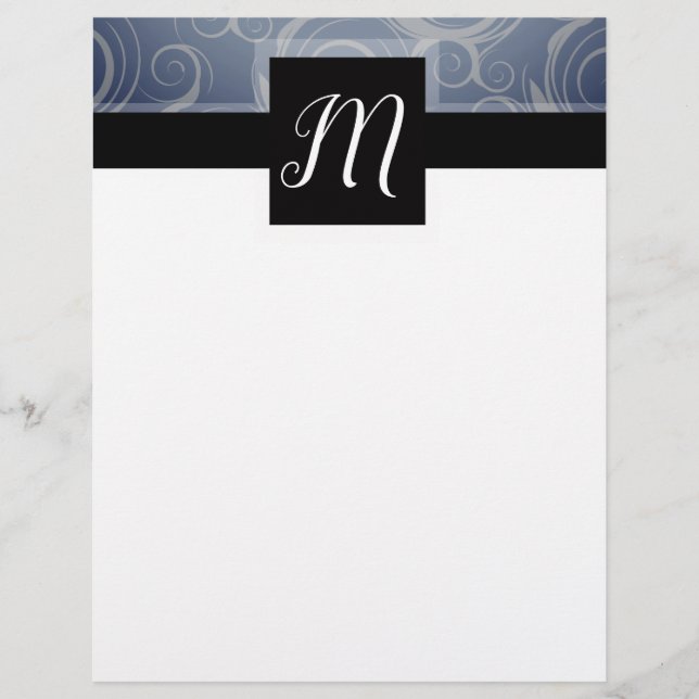 Monogramkrullen Briefhoofd (Voorkant)