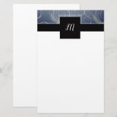 Monogramkrullen Briefpapier (Voorkant / Achterkant)