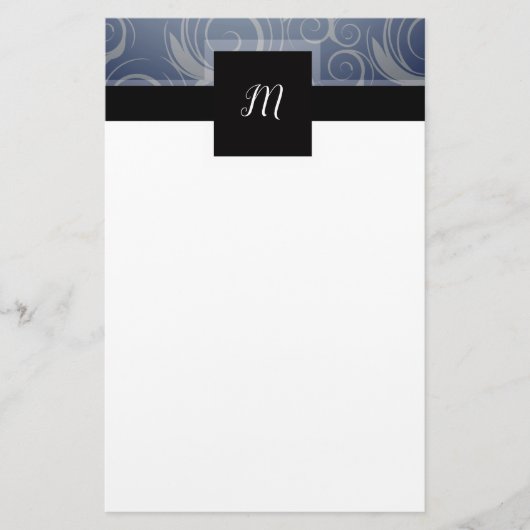 Monogramkrullen Briefpapier (Voorkant)