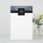 Monogramkrullen Briefpapier (Staand voorkant)