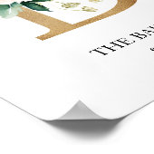 Monogramkunstprint, Letter B, Trouwen, Kraamkamer Poster (Hoek)