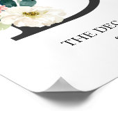 Monogramkunstprint, letter D, trouwen, kinderkamer Poster (Hoek)