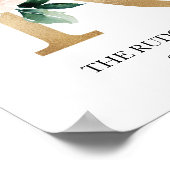 Monogramkunstprint, letter R, trouwen, kinderkamer Poster (Hoek)