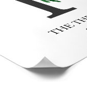 Monogramkunstprint, letter T, trouwen, kinderkamer Poster (Hoek)