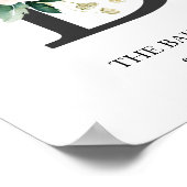 Monogramkunstwerk, Letter B, Trouwen, Kinderkamer Poster (Hoek)