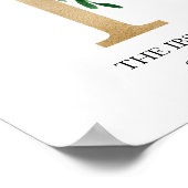 Monogramkunstwerk, Letter I, Trouwen, Kinderkamer Poster (Hoek)