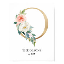 Monogramkunstwerk, Letter O, Trouwen, Kinderkamer