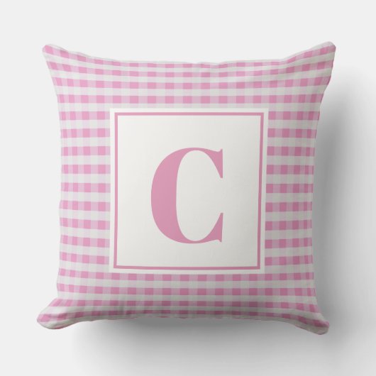 Monogramkussen - Nursery Pink Kussen (Voorkant)