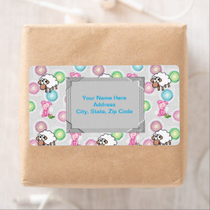 Monogramlabels voor schapen en varkens etiket