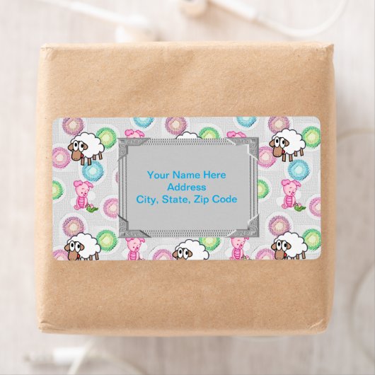 Monogramlabels voor schapen en varkens etiket (Insitu)