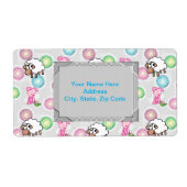 Monogramlabels voor schapen en varkens etiket (Voorkant)