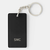 Monogramletter abstract neutraal sleutelhanger (achterkant)