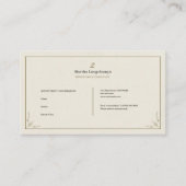 Monogramletter - Elegante Afspraakkaart Visitekaartje (Voorkant)