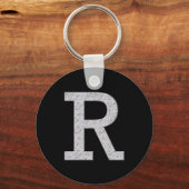 Monogramletter R Sleutelhanger (Voorkant)